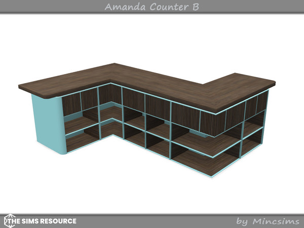 Sims 4 — Amanda Counter B by Mincsims — All LODs included. Basegame Compatible. 10 swatches.