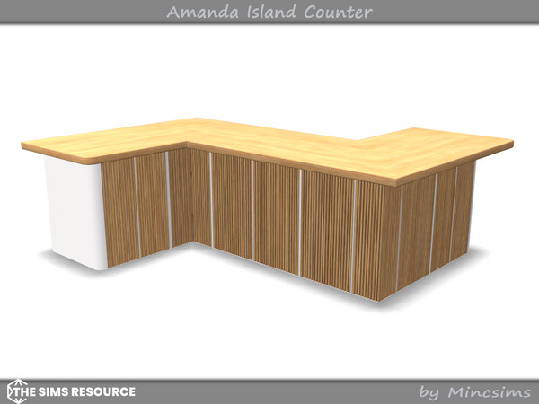 Sims 4 — Amanda Island Counter by Mincsims — All LODs included. Basegame Compatible. 10 swatches.