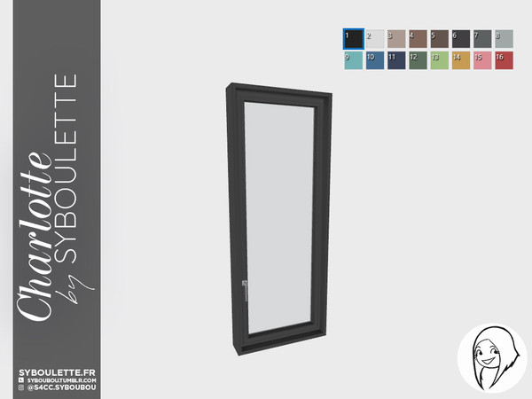 Sims 4 — Charlotte - Modern Single window Closed by Syboubou — This is a modern closed single window.