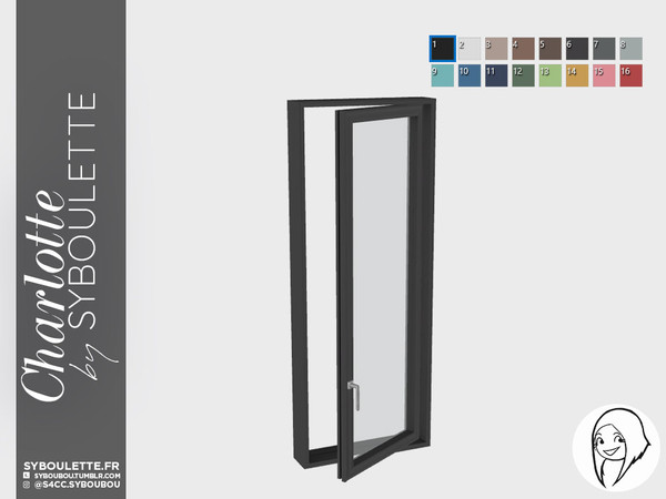 Sims 4 — Charlotte - Modern Singlewindow Half by Syboubou — This is a modern half opened single window.
