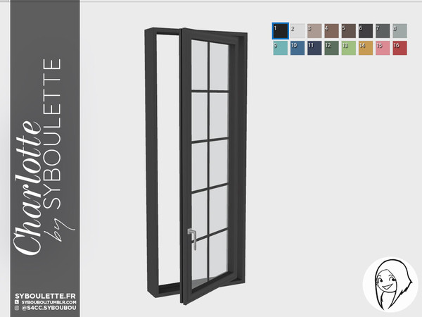 Sims 4 — Charlotte - Single window Half by Syboubou — This is a half opened single window.