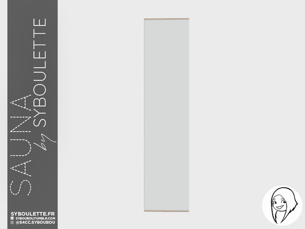 Sims 4 — Sauna - Medium end window by Syboubou — This a seamless glass window to create an unlimited sauna window. Note