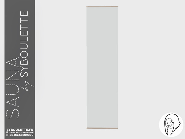 Sims 4 — Sauna - Medium mid section window by Syboubou — This a seamless glass window to create an unlimited sauna