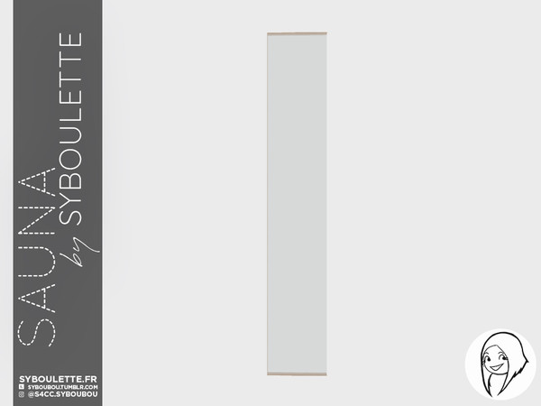 Sims 4 — Sauna - Tall end window by Syboubou — This a seamless glass window to create an unlimited sauna window. Note