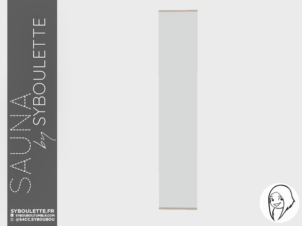 Sims 4 — Sauna - Tall mid section window by Syboubou — This a seamless glass window to create an unlimited sauna window.