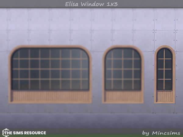 Sims 4 — Elisa Window 1x3 by Mincsims — Basegame Compatible. 8 swatches