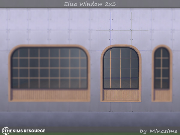 Sims 4 — Elisa Window 2x3 by Mincsims — Basegame Compatible. 8 swatches