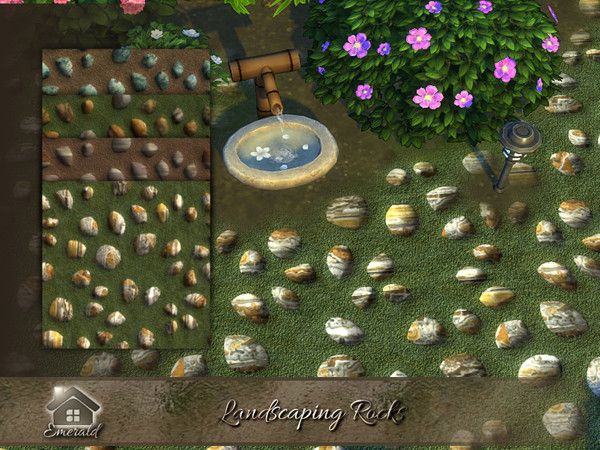 Sims 4 — Landscaping Rocks by Emerald — Landscaping rocks will give a more attractive and unique look for your garden.