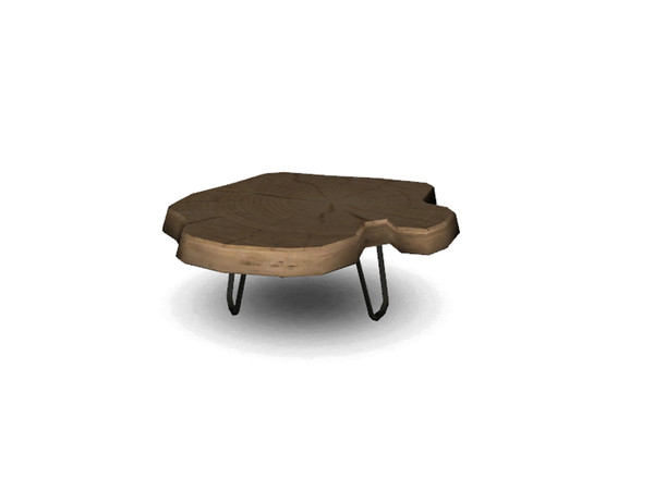 Sims 4 — DbA@TSR_LPCoffeetable by Angela — Wood table with metal feet for your rustic yet modern patio. 