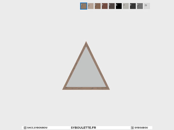Sims 4 — A-frame - Top triangle window by Syboubou — This is a triangle window to create an A-Frame house. To get the