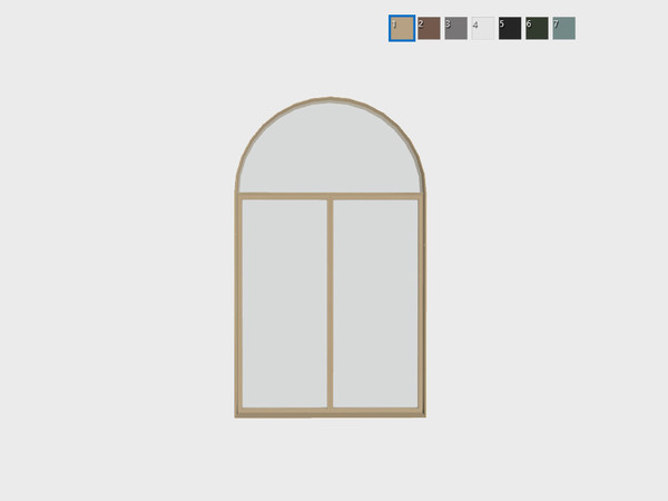 Sims 4 — Doriane - Double short window by Syboubou — This is a 2 tiles windows for short wall.