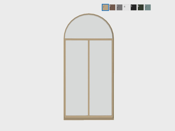 Sims 4 — Doriane - Double tall window by Syboubou — This is a 2 tiles windows for tall wall.