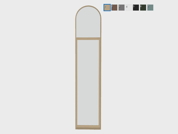 Sims 4 — Doriane - Single tall window by Syboubou — This is a 1 tile windows for tall wall.