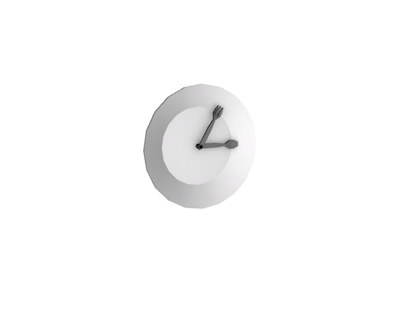 Sims 4 — ID Clock by Angela — Iris dining clock. Looks like a plate with fork and spoon.