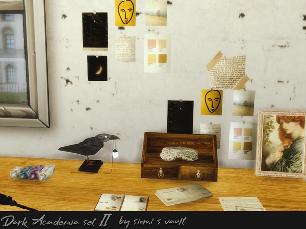 Sims 4 — Dark Academia Set II by siomisvault — Hello!!! yup the second part of the saga Dark Academia dfjkgnk hope you