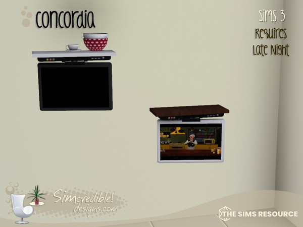 Sims 3 — Concordia TV by SIMcredible! — by SIMcredibledesigns.com available at TSR