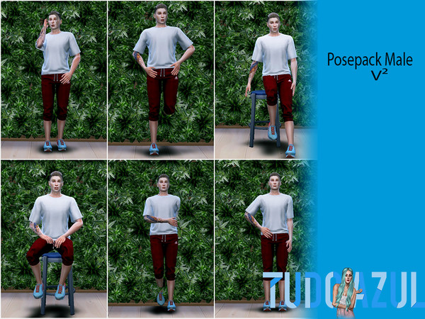 Sims 4 — Posepack V2 by tudo_azul — Prohibited re-posting, only with permission