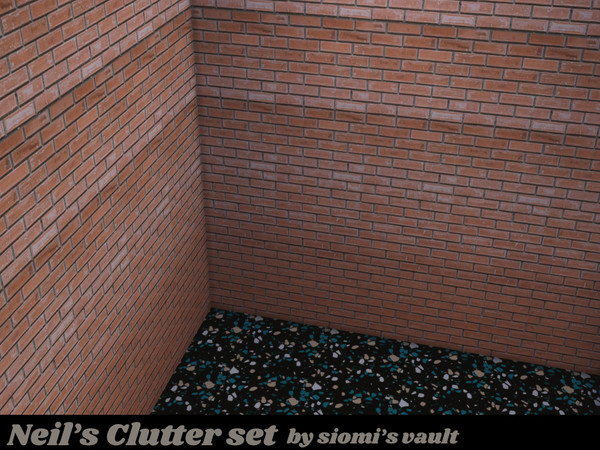Sims 4 — Neil's Clutter Wall by Siomi's Vault by siomisvault — I'm going to saaay that we don't have enough....brick