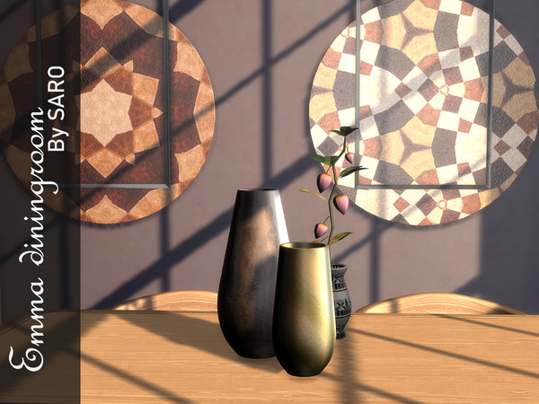 Sims 4 — Emma vases by SSR99 — A metal and a painted metal vase in several colors to brighten and beautifully decor a