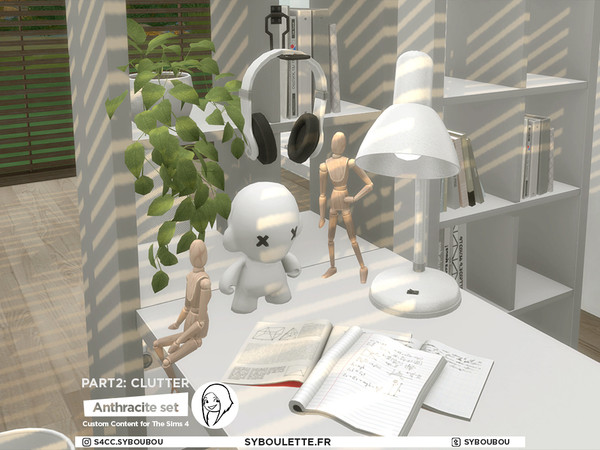 Sims 4 — Anthracite set part 2: Clutter by Syboubou — Before attacking new items for the High school DLC I needed to come
