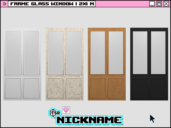 Sims 4 — frame glass window l 2x1 M by NICKNAME_sims4 — frame window set 12 package files. -frame glass window 1x1 S