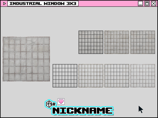 Sims 4 — industrial window 3x3 by NICKNAME_sims4 — industrial window 3 tile 16 package files. industrial window 3x3