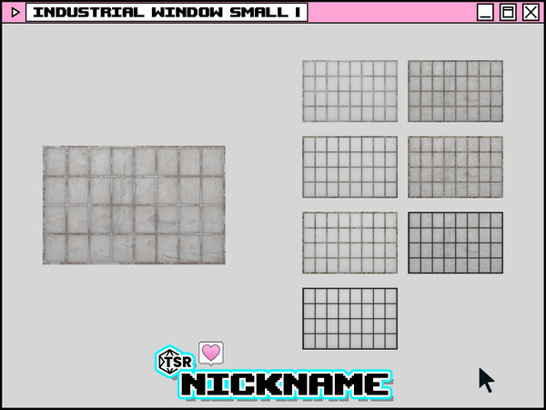 Sims 4 — industrial window small l by NICKNAME_sims4 — industrial window 3 tile 16 package files. industrial window 3x3