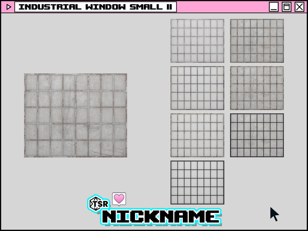 Sims 4 — industrial window small ll by NICKNAME_sims4 — industrial window 3 tile 16 package files. industrial window 3x3