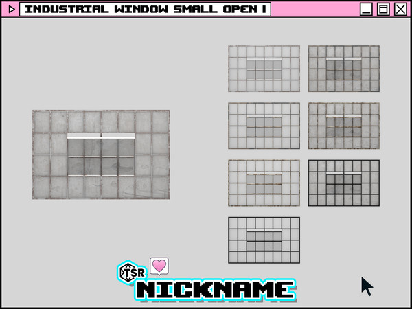 Sims 4 — industrial window small open l by NICKNAME_sims4 — industrial window 3 tile 16 package files. industrial window
