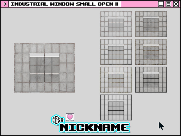 Sims 4 — industrial window small open ll by NICKNAME_sims4 — industrial window 3 tile 16 package files. industrial window