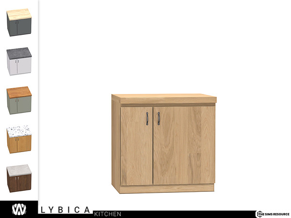 Sims 4 — Lybica Counter I by wondymoon — - Lybica Kitchen - Counter I - Wondymoon|TSR - Creations'2022