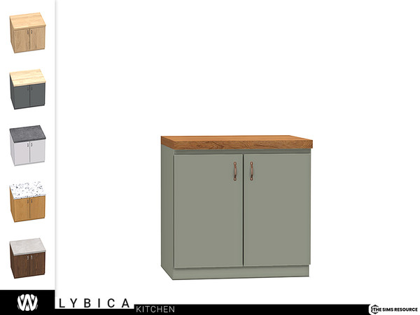 Sims 4 — Lybica Counter II by wondymoon — - Lybica Kitchen - Counter II - Wondymoon|TSR - Creations'2022