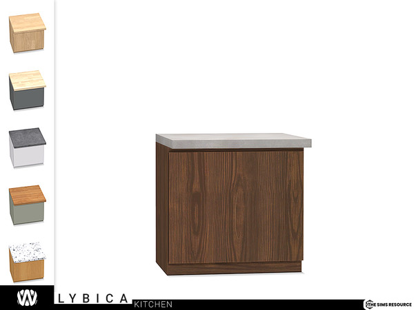Sims 4 — Lybica Counter Island by wondymoon — - Lybica Kitchen - Counter Island - Wondymoon|TSR - Creations'2022