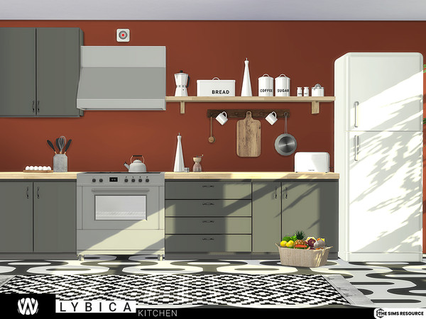 Sims 4 — Lybica Kitchen by wondymoon — Lybica kitchen furnitures and appliances will bring freshness to your kitchen with