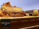 Sims 4 — Mab House III by Limedaiquar — Mab House III brings us to the desert; in the middle a crater, no less. The Mab