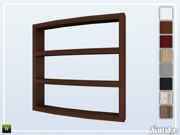 Sims 4 — Forst Roomdivider Curved Bookcase 3 M5 by Mutske — This roomdivider is part of the Forst Curved Bookcases and