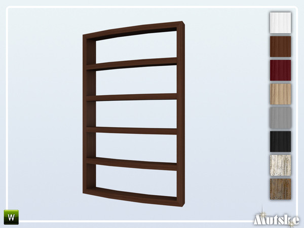 Sims 4 — Forst Roomdivider Curved Bookcase 5 M5 by Mutske — This roomdivider is part of the Forst Curved Bookcases and