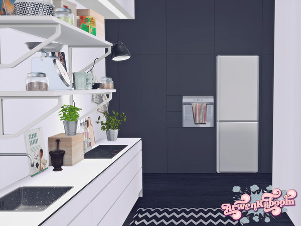 Sims 4 — Farina Part 2 by ArwenKaboom — Scandinavian inspired kitchen Farina in neutral and soft colors. It will consist