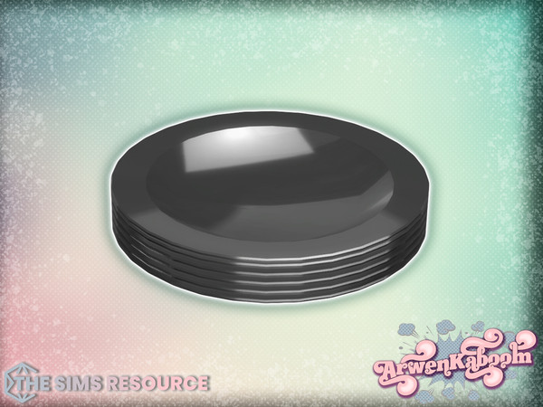 Sims 4 — Farina - Stacked Plates by ArwenKaboom — Base game object in multiple recolors. Find all objects by searching
