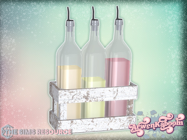 Sims 4 — Farina - Cooking Oil Bottles by ArwenKaboom — Base game object in multiple recolors. Find all objects by
