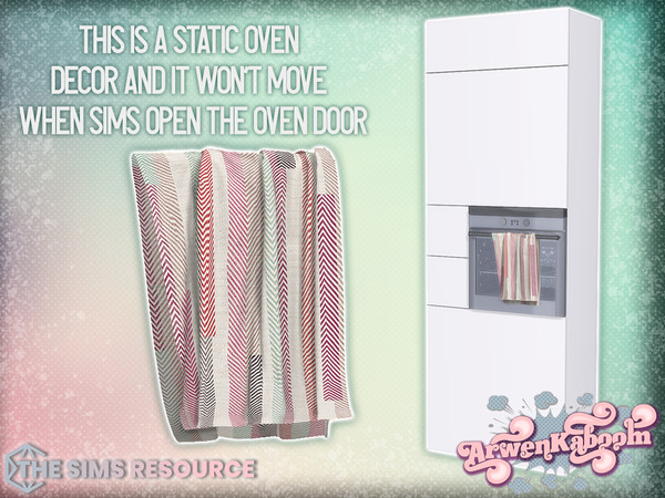Sims 4 — Farina - Oven Cloth by ArwenKaboom — Base game object in multiple recolors. Find all objects by searching