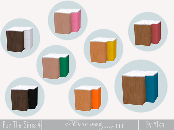 Sims 4 — [SJB] Ava set part III Kitchen - Counter III by Ylka by Ylka — Has 8 colors. You can see all the colors in the