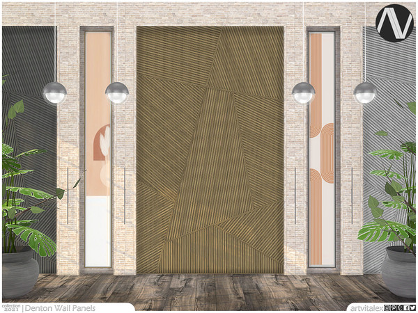 Sims 3 — Denton Wall Panels by ArtVitalex — Decorative Collection | All rights reserved | Belong to 2022 ArtVitalex@TSR -