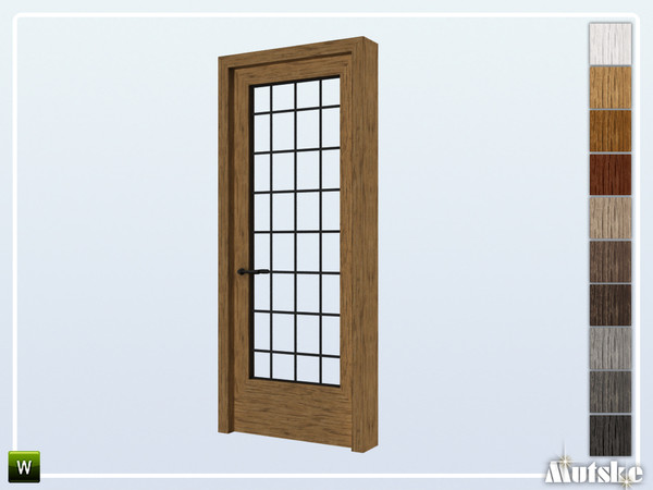 Sims 4 — Calham Door Glass 1x1 by Mutske — Part of the construtionset Calham. Made by Mutske@TSR.