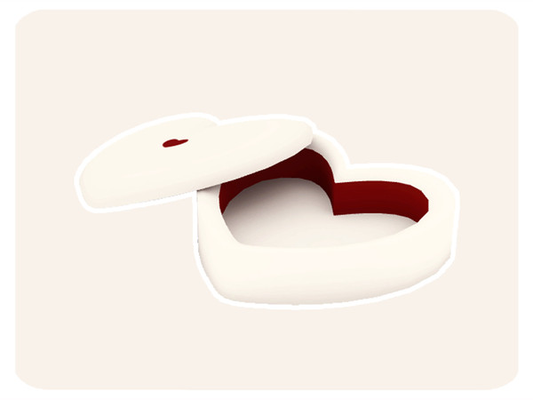 Sims 4 — Aira_HeartSet_Box by aira_cc — A heart-shaped accessory box.