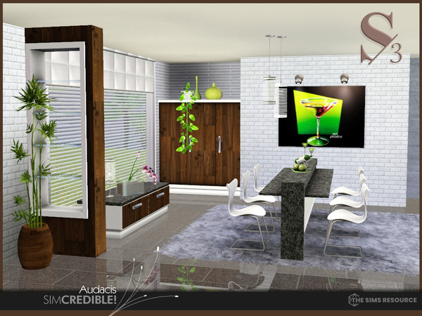 Sims 3 — Audacis Dining Room by SIMcredible! — Bringing to your Sims this time the Audacis dining room. This set has