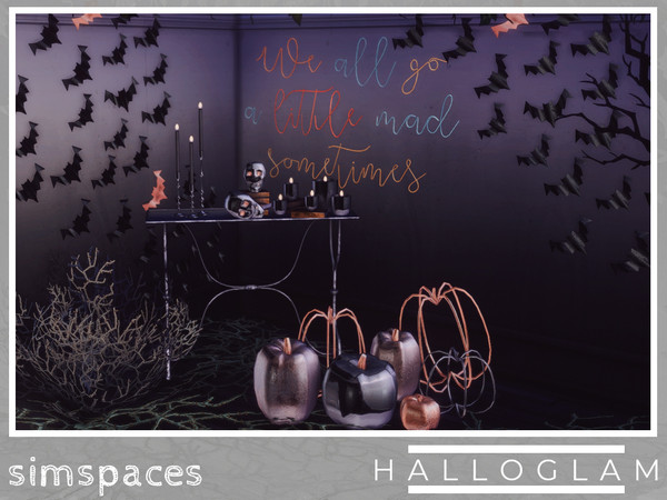 Sims 4 — HalloGlam by simspaces — It's a little spooky, it's a little glam, it's mostly just fun. The HalloGlam set