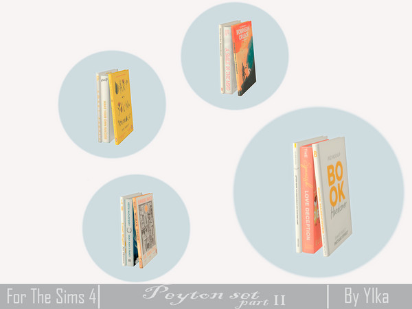Sims 4 — [SJB] Peyton set part II - books by Ylka by Ylka — Has 4 colors. You can see all the colors in the photo above.