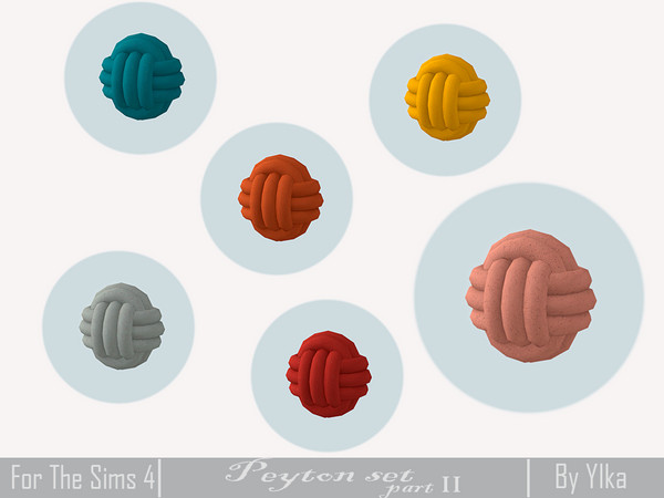 Sims 4 — [SJB] Peyton set part II - pillow-knot by Ylka by Ylka — Has 6 colors. You can see all the colors in the photo