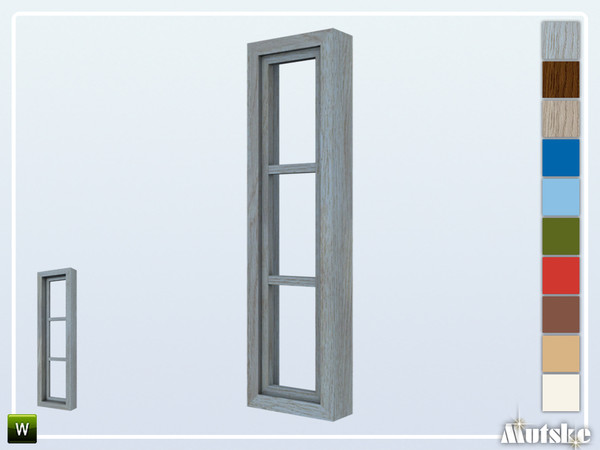 Sims 4 — Kafenes Window Middle Half 1x1 by Mutske — Part of the construtionset Kafenes. Made by Mutske@TSR.
